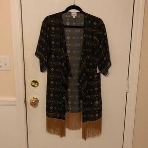 Lularoe Monroe Black Size Small Kimono Cardigan